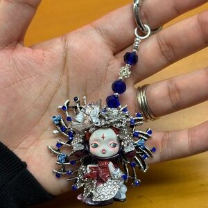 Small Skull Panda Keychain